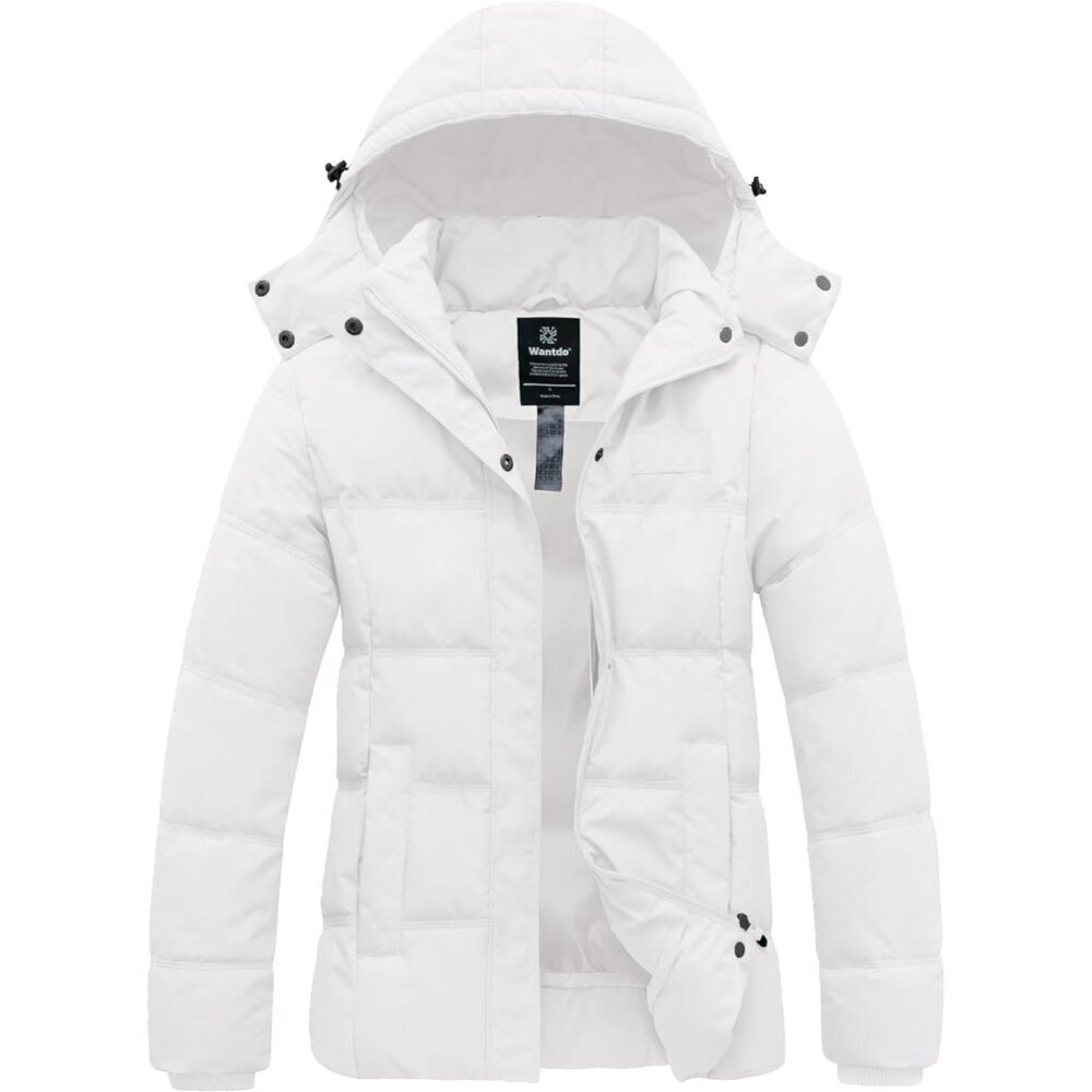 Women's Hooded Warm Winter Coat Quilted Thicken Puffer Jacket with Removable Hoo